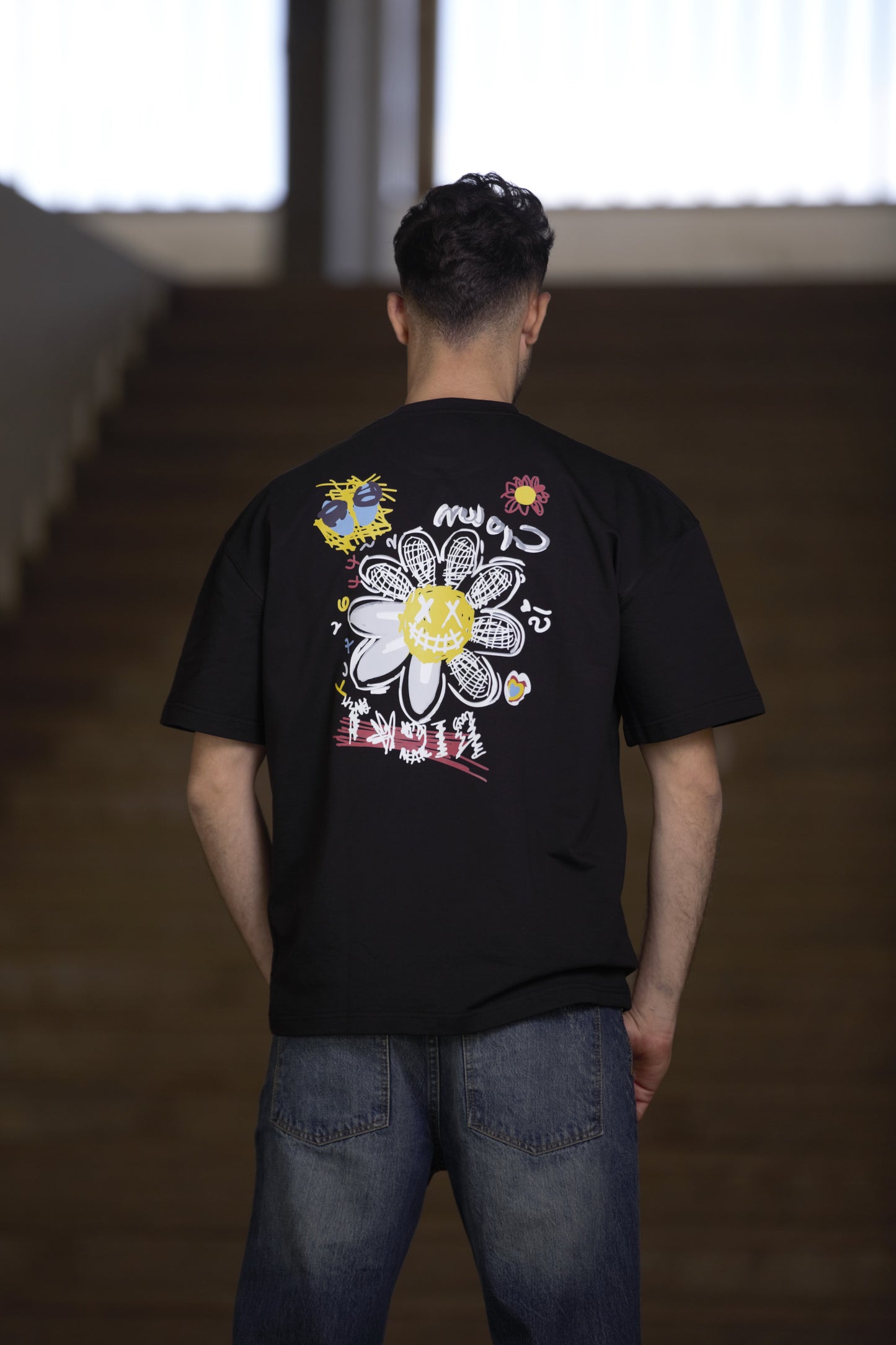 Clown flower Oversized T-shirt (Printed).