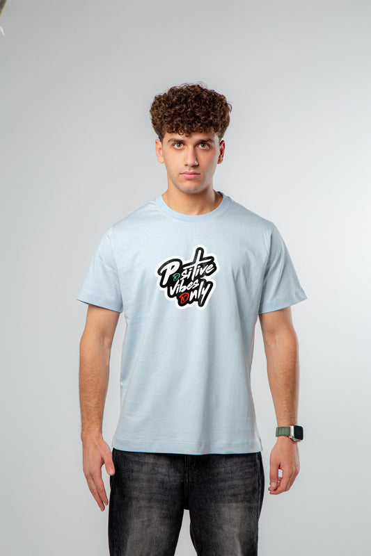 Positive vibes only Regular Fit T-Shirt(printed) .